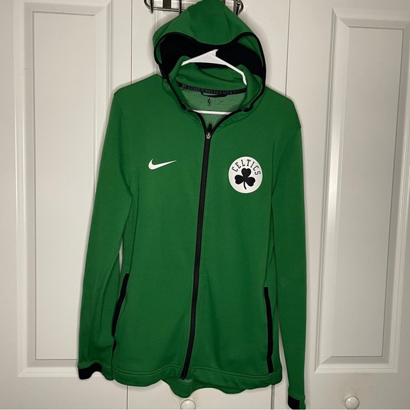 Full Zip Hoodie Jacket Celtics Nike Showtime Hoodie AUTHENTIC